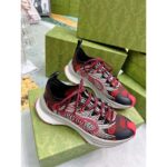 Gucci Unisex GG Run Sneaker Black Red Technical Knit Fabric Rubber Interlocking G - Image 2