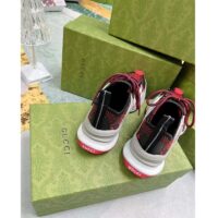 Gucci Unisex GG Run Sneaker Black Red Technical Knit Fabric Rubber Interlocking G (7)