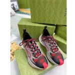 Gucci Unisex GG Run Sneaker Black Red Technical Knit Fabric Rubber Interlocking G - Image 6