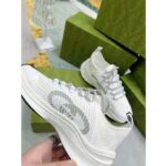 Gucci Unisex GG Run Sneaker White Technical Knit Fabric Rubber Interlocking G - Image 10