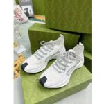 Gucci Unisex GG Run Sneaker White Technical Knit Fabric Rubber Interlocking G - Image 4