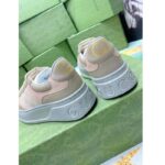 Gucci Unisex GG Sneaker White Beige Supreme Canvas Grey Perforated Leather - Image 9