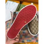 Gucci Unisex GG Tennis 1977 Slip On Sneaker Beige Ebony GG Supreme Canvas – Image 6