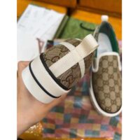 Gucci Unisex GG Tennis 1977 Slip On Sneaker Beige Ebony GG Supreme Canvas (5)