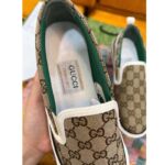 Gucci Unisex GG Tennis 1977 Slip On Sneaker Beige Ebony GG Supreme Canvas – Image 8