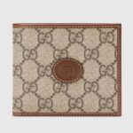 Gucci Unisex GG Wallet Interlocking G Beige Ebony GG Supreme Fabric