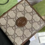 Gucci Unisex GG Wallet Interlocking G Beige Ebony GG Supreme Fabric – Bild 2