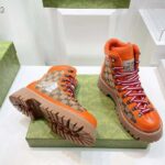 Gucci Unisex North Face x Gucci Boot Beige Ebony GG Supreme Canvas Low Heel - Image 11