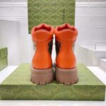 Gucci Unisex North Face x Gucci Boot Beige Ebony GG Supreme Canvas Low Heel - Image 7