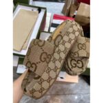 Gucci Unisex Platform Slide Sandal Camel Ebony Maxi GG Canvas 6 Cm Heel - immagine 3