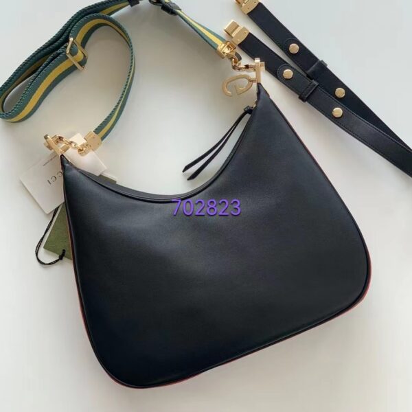Gucci Women Attache Large Shoulder Bag Black Leather (3)