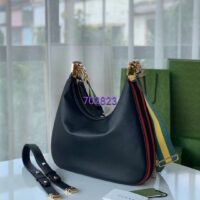 Gucci Women Attache Large Shoulder Bag Black Leather (2)