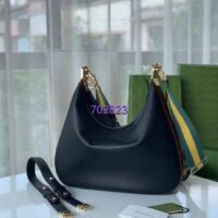 Gucci Women Attache Large Shoulder Bag Black Leather (2)