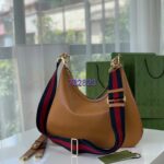 Gucci Women Attache Large Shoulder Bag Dark Orange Leather - Bild 3