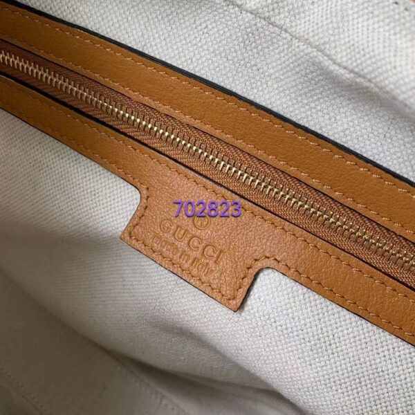 Gucci Women Attache Large Shoulder Bag Dark Orange Leather (7)