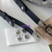 Gucci Women Attache Small Shoulder Bag Beige Blue GG Supreme Canvas (9)