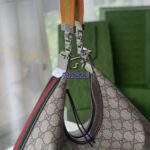 Gucci Women Attache Small Shoulder Bag Beige Ebony GG Supreme Canvas – Image 9