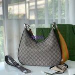 Gucci Women GG Attache Large Shoulder Bag Beige Ebony GG Supreme Canvas - Image 3