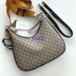 Gucci Women GG Attache Large Shoulder Bag Beige Ebony GG Supreme Canvas - Image 2