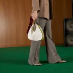 Gucci Women GG Attache Large Shoulder Bag White Leather Green Yellow Web - Image 10