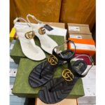 Gucci Women GG Double G Sandal Black Leather Sole Double G 5 Cm Heel - immagine 7