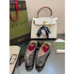 Gucci Women GG Lovelight Crystal Ballet Flat Horsebit Multicolor Crystal Leather - Imagen 4