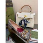 Gucci Women GG Lovelight Crystal Ballet Flat Horsebit Multicolor Crystal Leather - Imagen 5