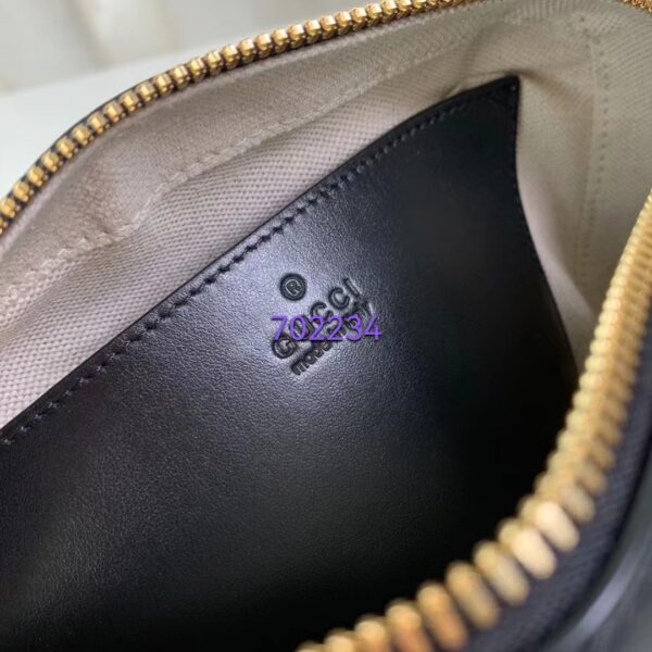 Gucci Women GG Matelassé Leather Shoulder Bag Black Double G (12)