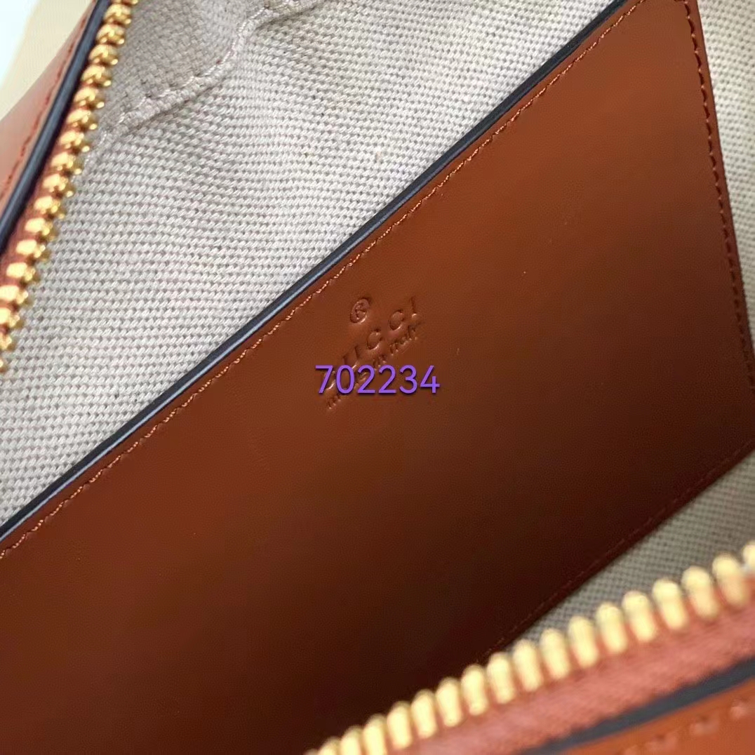 GUCCI - 528129 – Sac bandoulière Gucci GG Marmont en cuir matelassé nude -  Gucci Double G leather wallet keyring - Leather - Ruck - Pack - Sack - Back  - GG - Marmont - Black