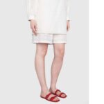 Gucci Women GG Rubber Slide Sandal Hibiscus Red Chain Flat 1.5 Cm Heel - Image 4