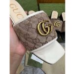 Gucci Women GG Slide Sandal Double G Beige Ebony Orignal GG Canvas - immagine 4