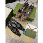 Gucci Women GG Slingback Pump Black Mesh GG Crystals Low 4 cm Heel – Bild 8