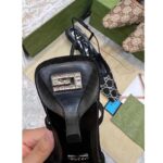 Gucci Women GG Slingback Pump Black Mesh GG Crystals Low 4 cm Heel – Bild 6