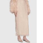 Gucci Women GG Slingback Pump Rose Beige Mesh Crystals Kitten 4 Cm Heel – Image 10