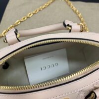 Gucci Women Matelassé Leather Top Handle Bag Beige GG Matelassé Leather Double G (4)