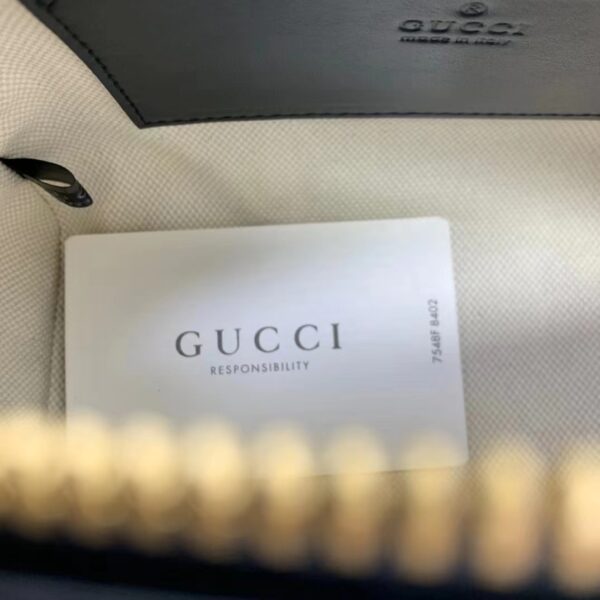 Gucci Women Matelassé Leather Top Handle Bag Black GG Matelassé Leather Double G (2)