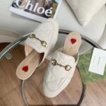 Gucci Women Maxi GG Matelassé Princetown Slipper White Horsebit Leather Sole Flat - Image 9