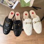 Gucci Women Maxi GG Matelassé Princetown Slipper White Horsebit Leather Sole Flat - Image 7