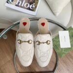 Gucci Women Maxi GG Matelassé Princetown Slipper White Horsebit Leather Sole Flat - Image 8