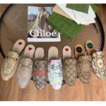 Gucci Women Maxi GG Princetown Slipper Beige White GG Raffia Effect Fabric Flat - Image 11