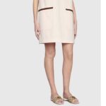 Gucci Women's GG Matelassé Canvas Slide Sandal Double G Square Toe Leather Flat – Image 8