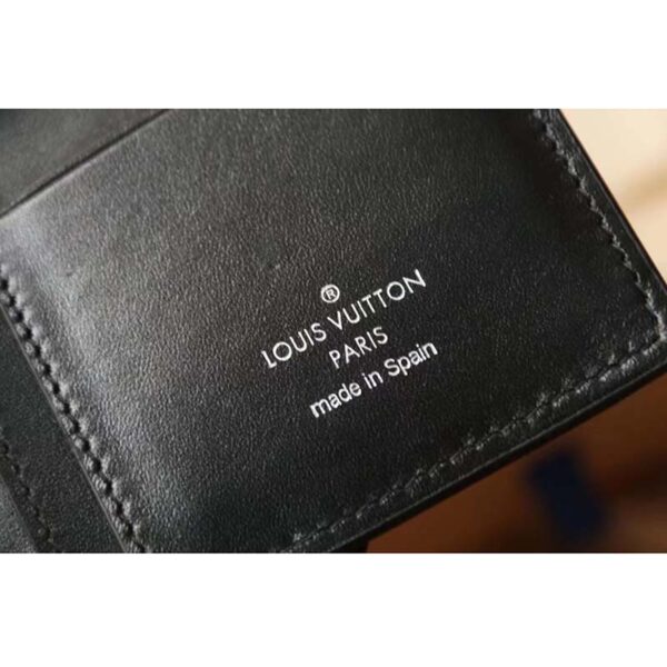 Louis Vuitton LV Unisex Brazza Wallet Black Monogram Shadow Calf Leather (2)