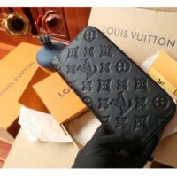 Louis Vuitton LV Unisex Brazza Wallet Black Monogram Shadow Calf Leather (8)