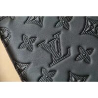 Louis Vuitton LV Unisex Brazza Wallet Vertical Black Monogram Shadow Calf Leather (8)