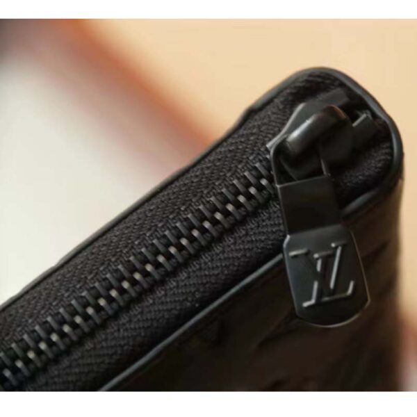 Louis Vuitton LV Unisex Brazza Wallet Vertical Black Monogram Shadow Calf Leather (9)