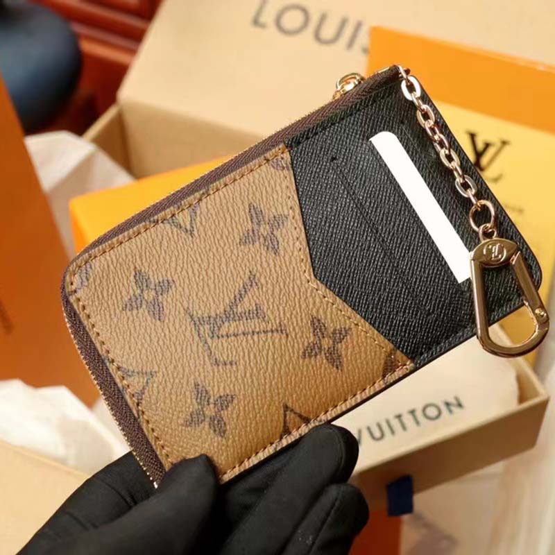 Louis Vuitton Card Holder Recto Verso Brown in Coated Canvas with