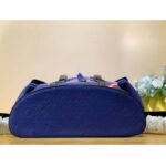 Louis Vuitton LV Unisex Christopher MM Backpack Blue Embossed Taurillon Leather - immagine 5