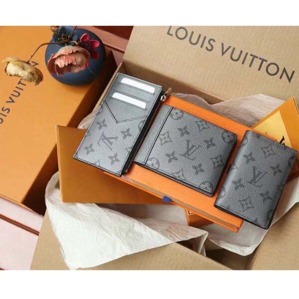 Louis Vuitton LV Unisex Coin Card Holder Taigarama Taiga Leather Monogram Canvas (1)