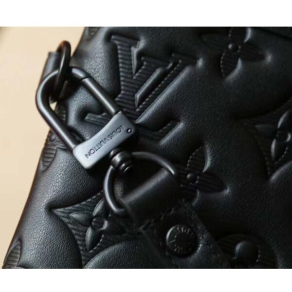 Louis Vuitton LV Unisex Discovery Pochette Black Monogram Shadow Calf Leather (10)
