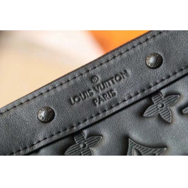 Louis Vuitton LV Unisex Discovery Pochette Black Monogram Shadow Calf Leather (2)